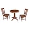 International Concepts Round 30 in Round Top Pedestal Table with 2 Chairs, Espresso, 30 in W, 30 in L, 29.9 in H, Wood K581-30RT-27B-C10-2 - alternate 1